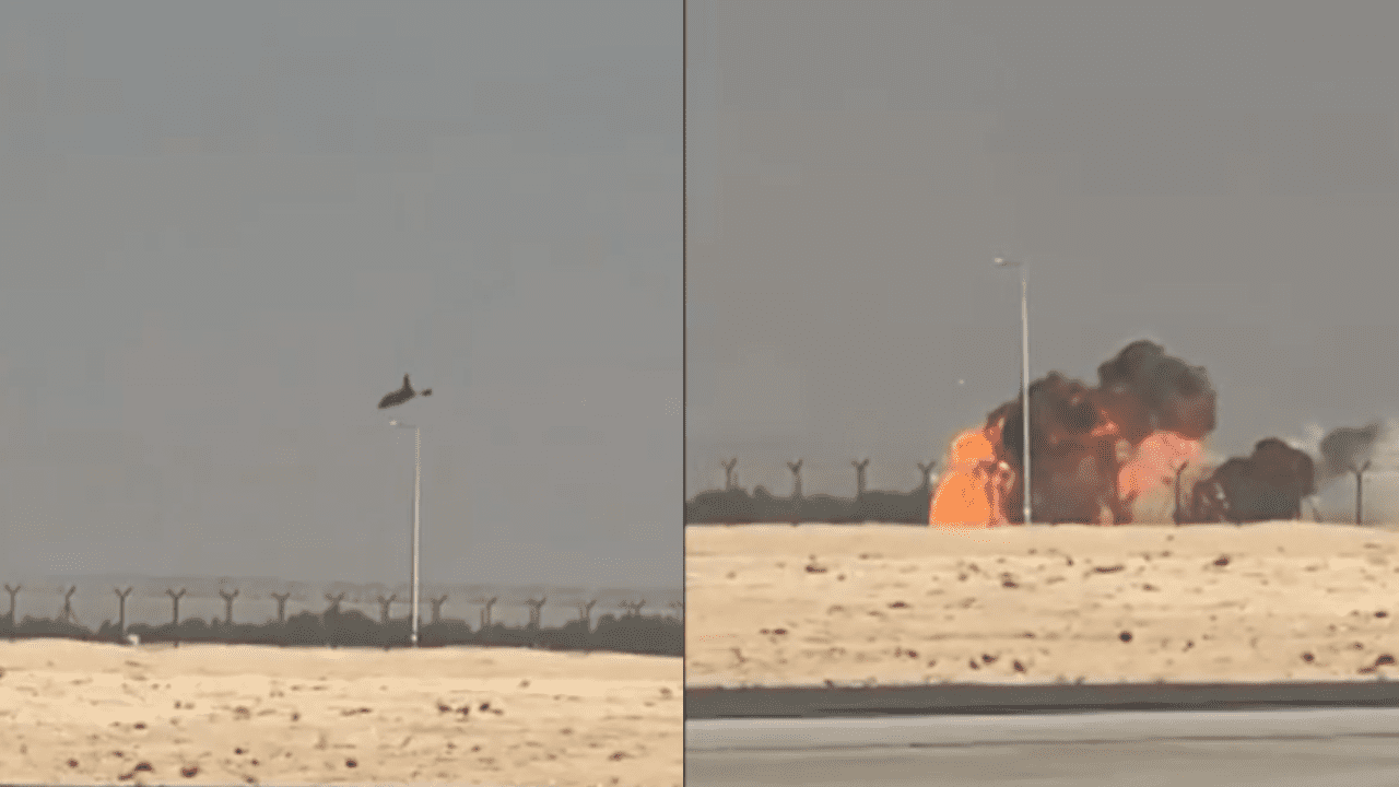 Watch: Tejas fighter jet crashes during Dubai air show; eyewitness footage captures impact | India News - The Times of India