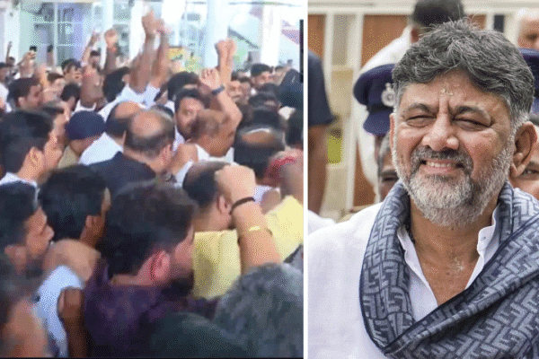 Karnataka power tussle: Congress' KC Venugopal met with loud ‘DK, DK’ chants at airport — watch | India News - The Times of India