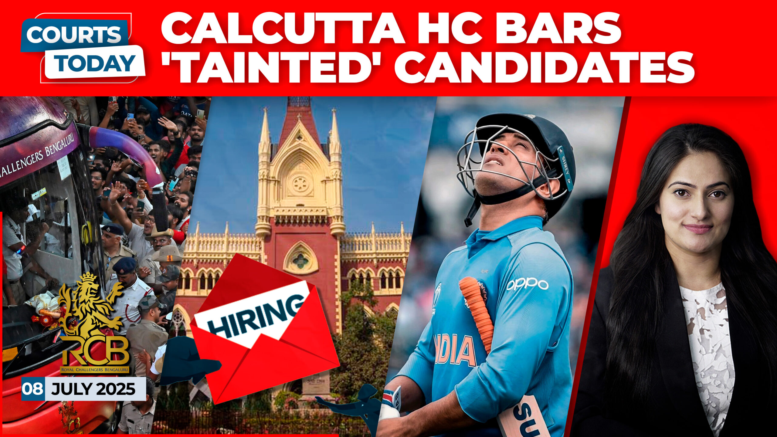 Chinnaswamy Stampede| Dhoni's Trademark Objected| Cash-for-Jobs Scam|Electoral Rolls|NDPS Bail