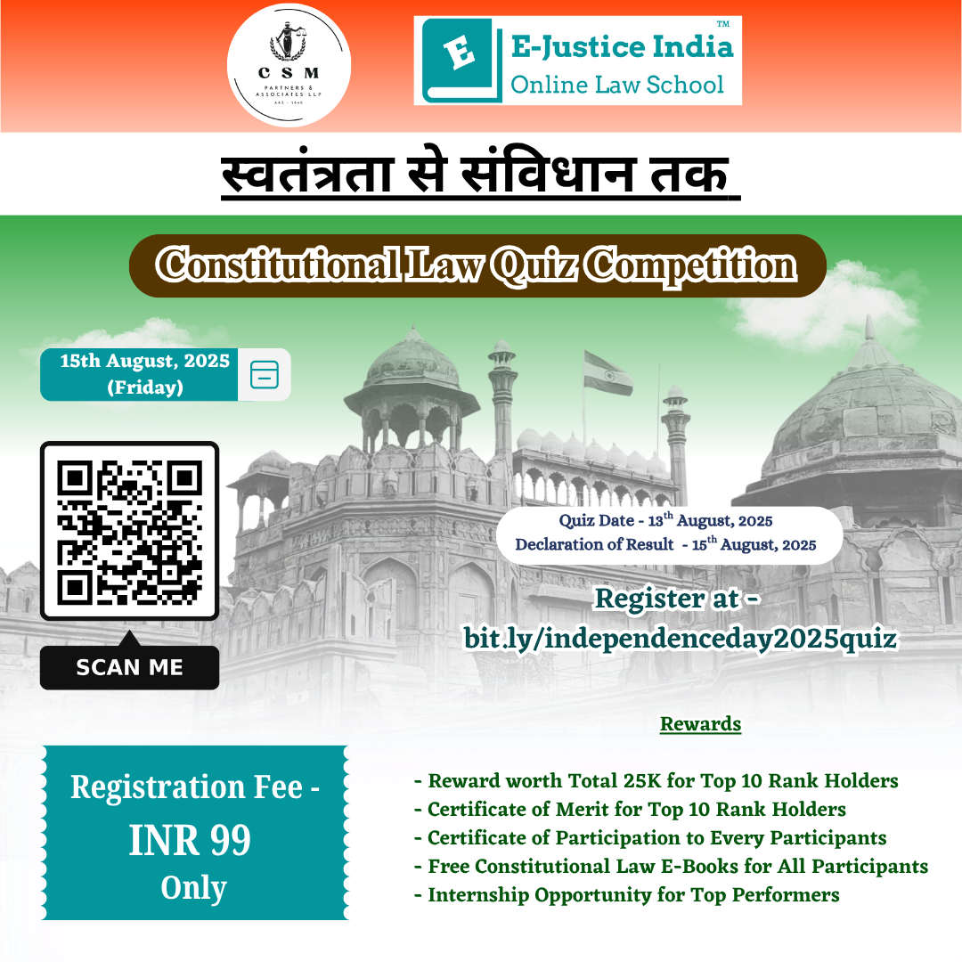 "Swatantrata Se Samvidhan Tak" - Constitutional Law Quiz Competition 1 "Swatantrata Se Samvidhan Tak" - Constitutional Law Quiz Competition