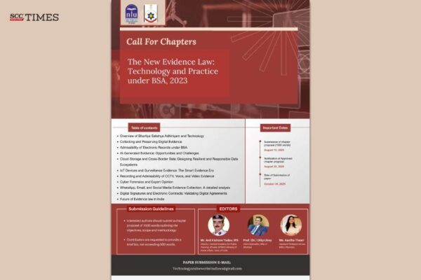 Call for Papers: MNLU Mumbai and Central Academy for Police Training, Bhopal invite chapter proposals for The New Evidence Law: Technology and Practice under BSA, 2023