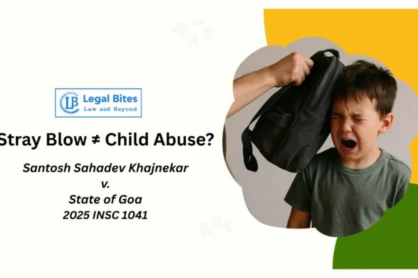 Can a Stray Blow to a Child During a Quarrel Be Treated as Child Abuse?