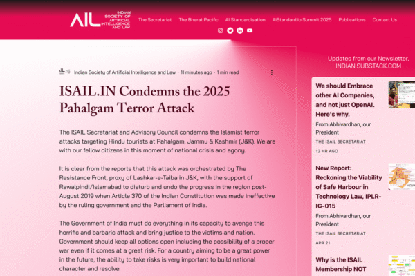 ISAIL.IN Condemns the 2025 Pahalgam Terror Attack ISAIL.IN Condemns the 2025 Pahalgam Terror Attack